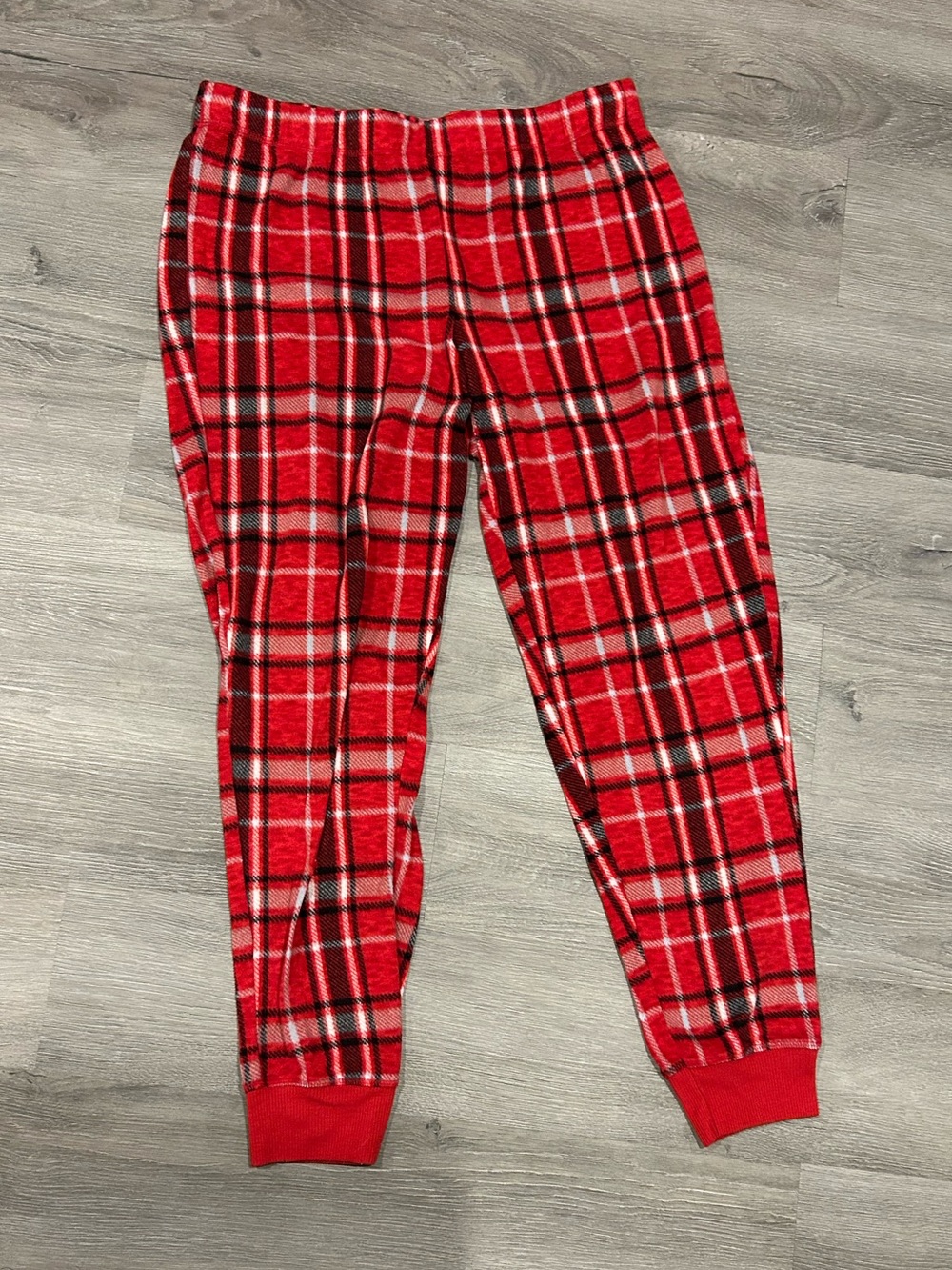 Secret Treasures Red Plaid Fleece Pajama Bottoms Medium